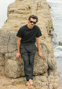 City Pant Lin Noir